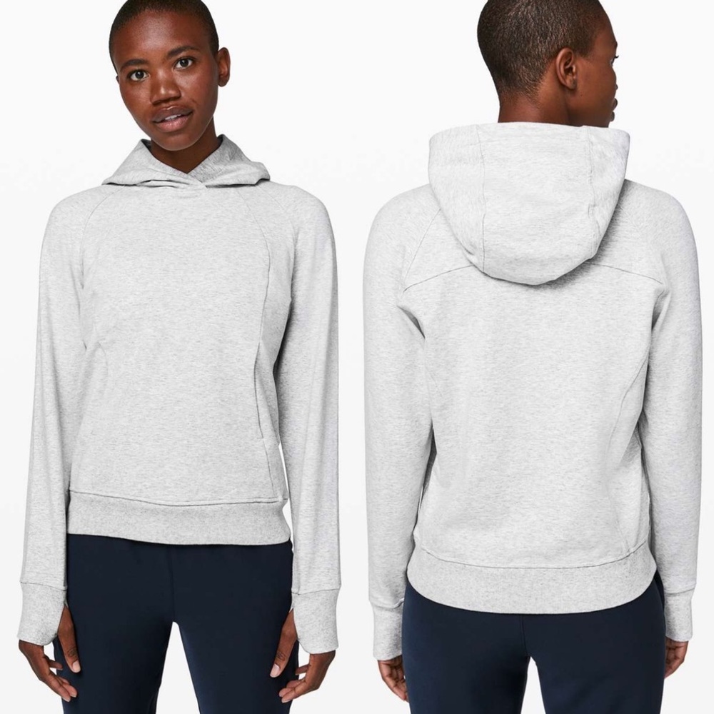 Lululemon Scuba Pullover Hoodie Heather Core Ultra Light Grey Size 4 Sweatshirt